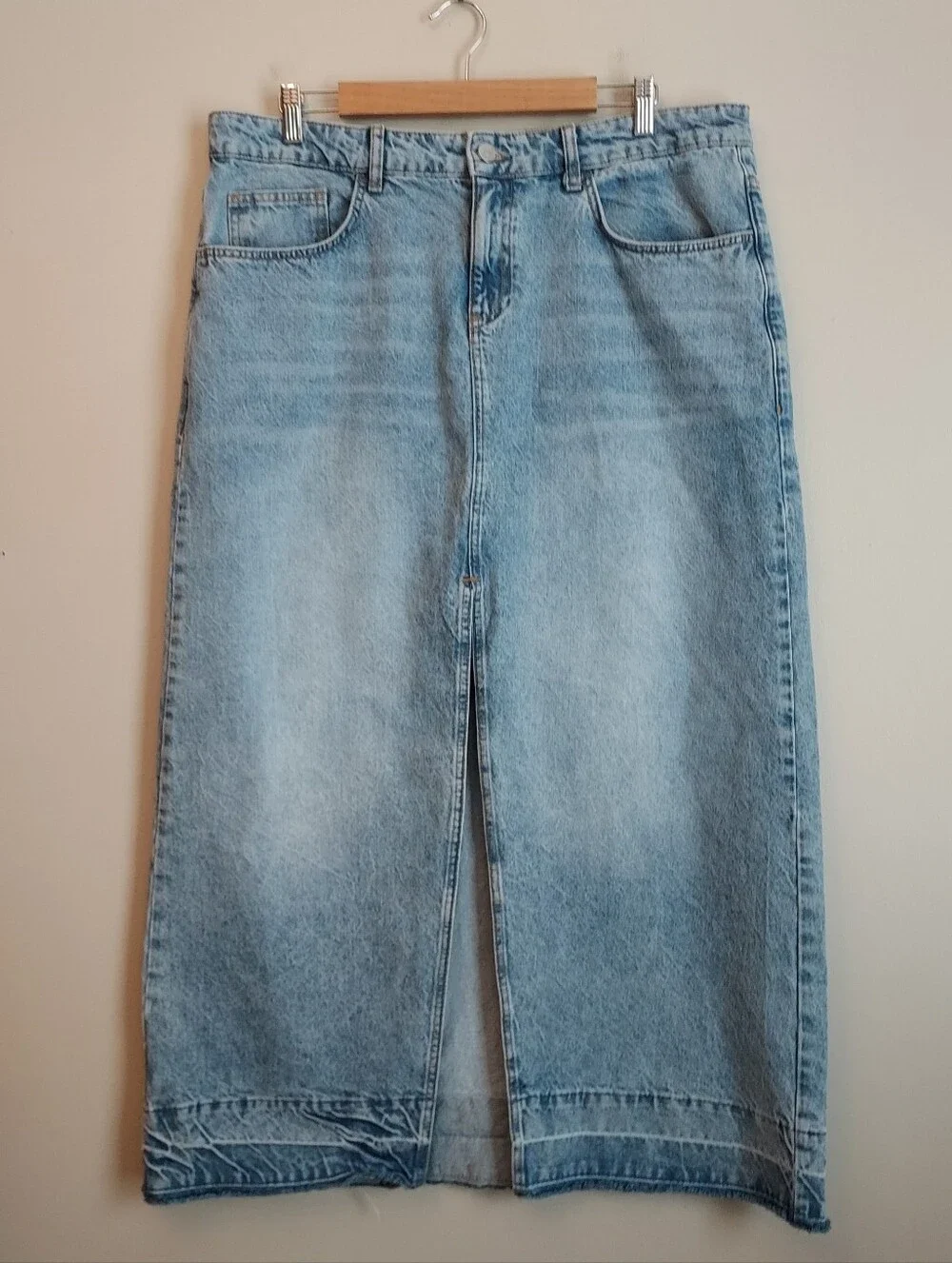 Urban Outfitters BSG Mandi Long Jean Denim Midi Skirt Size XL